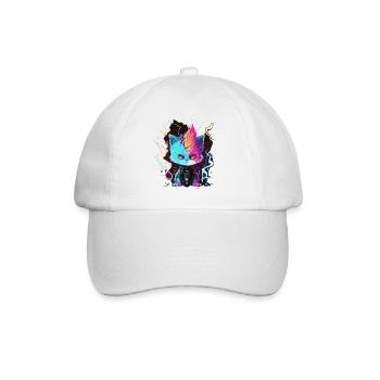 Rockin Kitty - Baseball Cap - white/white - Front