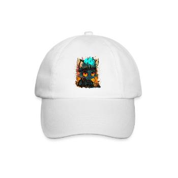 CyberCat - Baseball Cap - white/white - Front