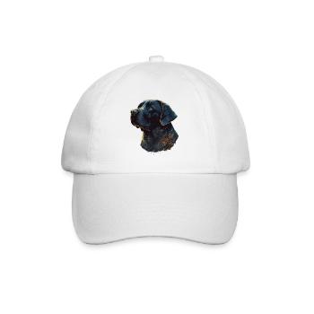 Erstaunlicher Labrador Retriever mit Blättern Stil Körper - Baseballkappe - Weiß/Weiß - Vorne