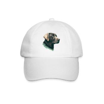 Schöne Seitenansicht Illustration Labrador Retriever - Baseballkappe - Weiß/Weiß - Vorne