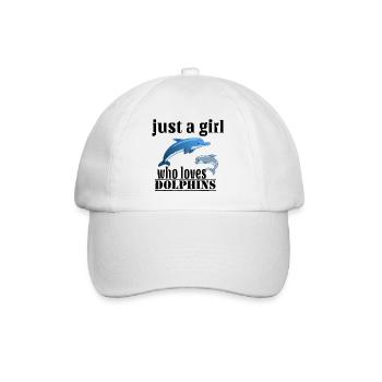 JUST A GIRL WHO LOVES DOLPHINS - Casquette classique - blanc/blanc - Devant