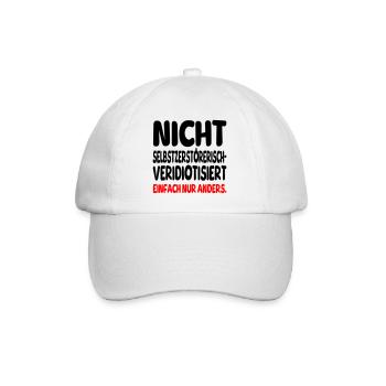 einfach nur anders - Baseballkappe - Weiß/Weiß - Vorne