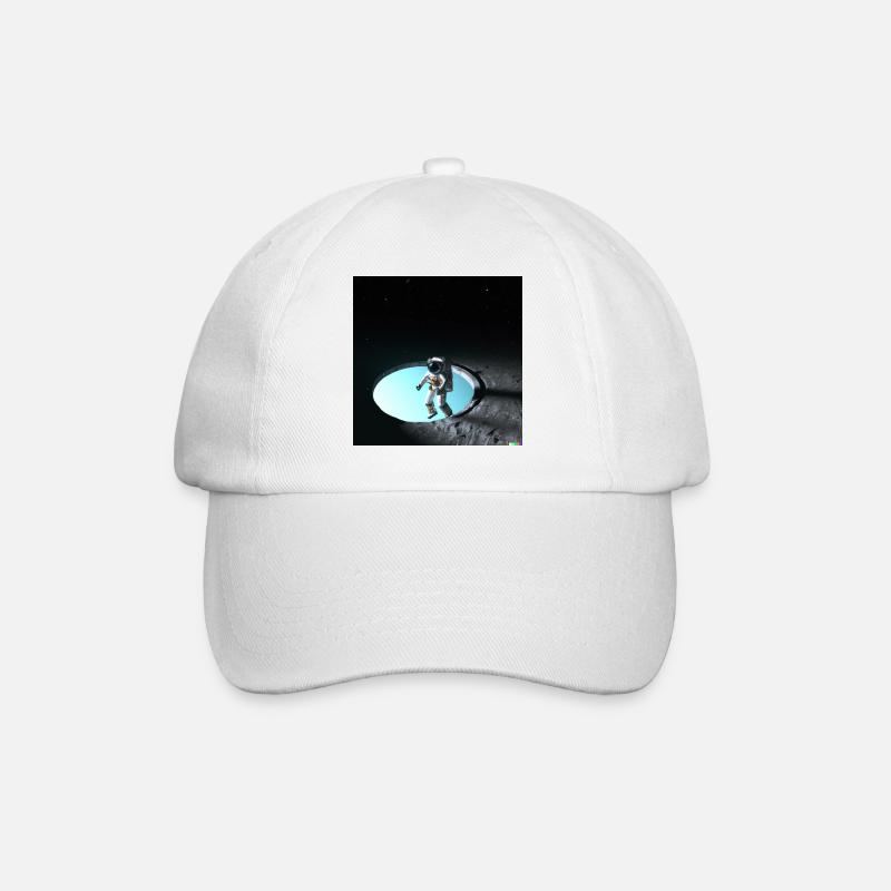 Astronaut in beiden Sphären - Baseballkappe - Weiß/Weiß