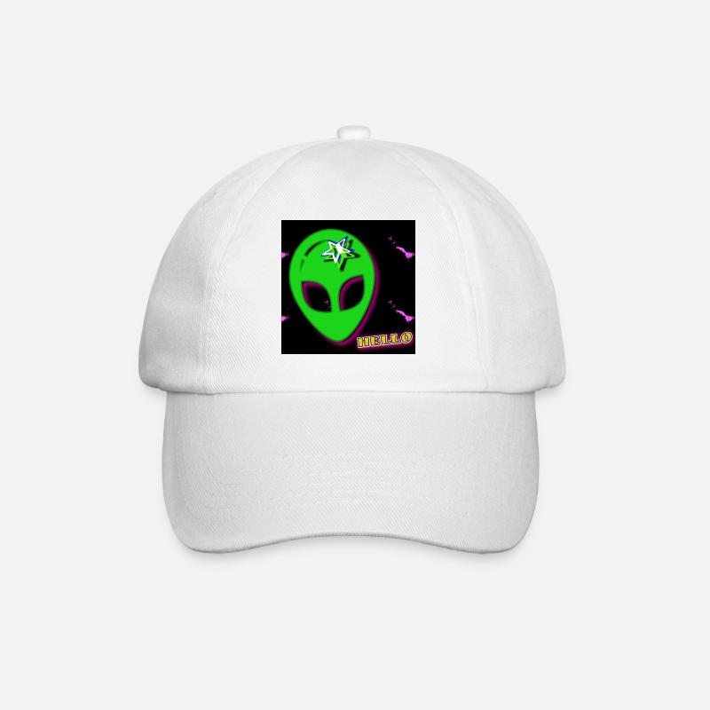 Hello (Alien) - Boutique WoW - 2023 - Casquette classique - blanc/blanc