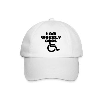 Ich bin verdammt cool. Humor im Rollstuhl * - Baseballkappe - Weiß/Weiß - Vorne