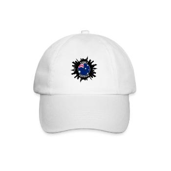Sydney Skyline Australia Flag Travel Souvenir - Baseball Cap - white/white - Front