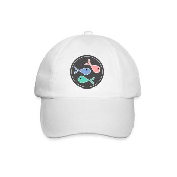 SARDINE. FISH. APRIL FOOL. EASTER. SEA - Baseball Cap - white/white - Front