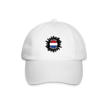 La Haye Skyline Pays-Bas Flag Souvenir de voyage - Casquette classique - blanc/blanc - Devant