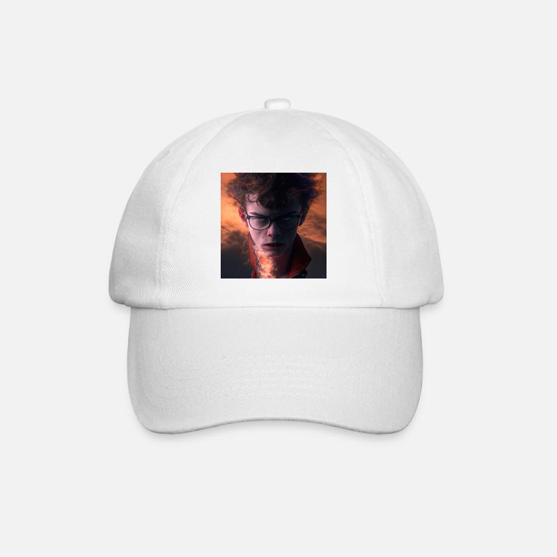 Portrait elektrik -  Éclairs et Feu Intérieur - Casquette classique - blanc/blanc