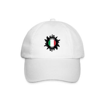 Taranto Skyline Italien Flagge Reise Souvenir - Baseballkappe - Weiß/Weiß - Vorne