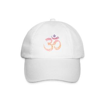 Yoga, Om, Namaste,Vintage - Baseballkappe - Weiß/Weiß - Vorne