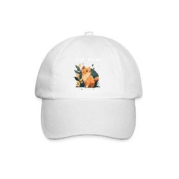 CAT MOM - Baseball Cap - white/white - Front