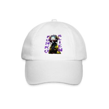 Funky Alien 02 - Baseballkappe - Weiß/Weiß - Vorne