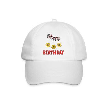 HAPPY BIRTHDAY. JOYEUX ANNIVERSAIRE. ANNIVERSAIRE. - Casquette classique - blanc/blanc - Devant