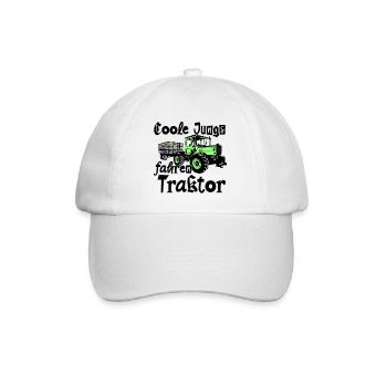 Coole Jungs fahren Traktor - MB Trac - Unimog - Baseballkappe - Weiß/Weiß - Vorne