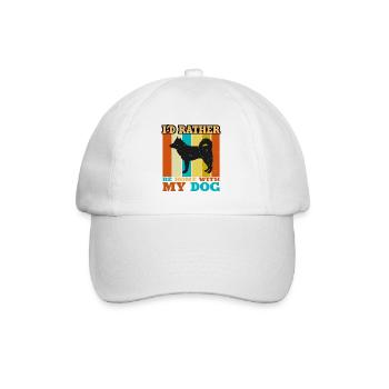 Alaskan Klee Kai Dog Lover Silhouette Retro Sunset - Casquette classique - blanc/blanc - Devant