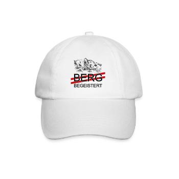 Bergbegeistert - Baseballkappe - Weiß/Weiß - Vorne