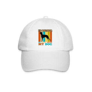 Braque Francais Dog Love Silhouette Vintage Sunset - Baseball Cap - white/white - Front