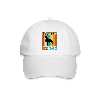 Amoureux des chiens brésiliens Silhouette Vintage Coucher de soleil - Casquette classique - blanc/blanc - Devant