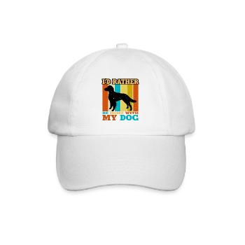 Britanny Dog Lover Silhouette Vintage Sunset - Casquette classique - blanc/blanc - Devant