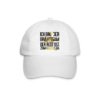 Bräutigam JGA Männer Wappler Saufen Spruch - Baseballkappe - Weiß/Weiß - Vorne