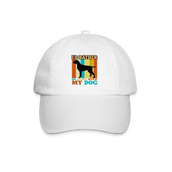 Cesky Fousek Dog Lover Silhouette Vintage Sunset - Casquette classique - blanc/blanc - Devant