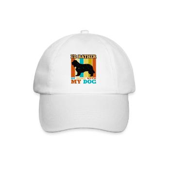 Cocker Spaniel Dog Lover Silhouette Vintage Sunset - Baseball Cap - white/white - Front