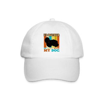 Coton De Tuléar Chien Amour Silhouette Vintage Coucher de Soleil - Casquette classique - blanc/blanc - Devant