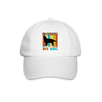 Flat Coated Retriever Dog Silhouette Retro Sunset - Casquette classique - blanc/blanc - Devant