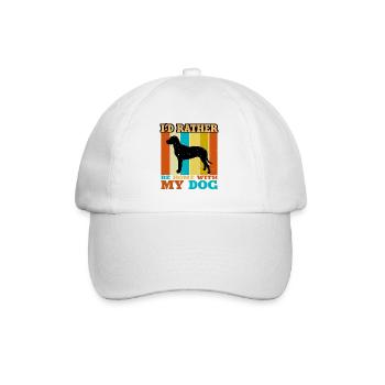 Finnish Hound Dog Lover Silhouette Vintage Sunset - Baseball Cap - white/white - Front