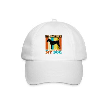 Irish Terrier Dog Lover Silhouette Vintage Sunset - Casquette classique - blanc/blanc - Devant