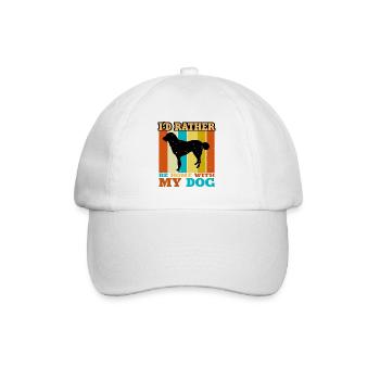 Kuchi Afghan Shepard Dog Silhouette Rétro Coucher de soleil - Casquette classique - blanc/blanc - Devant