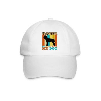 Lagotto Romagnolo Dog Love Silhouette Retro Sunset - Baseball Cap - white/white - Front