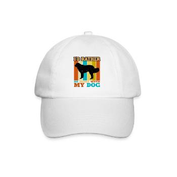 Landseer Dog Lover Silhouette Vintage Sunset - Casquette classique - blanc/blanc - Devant