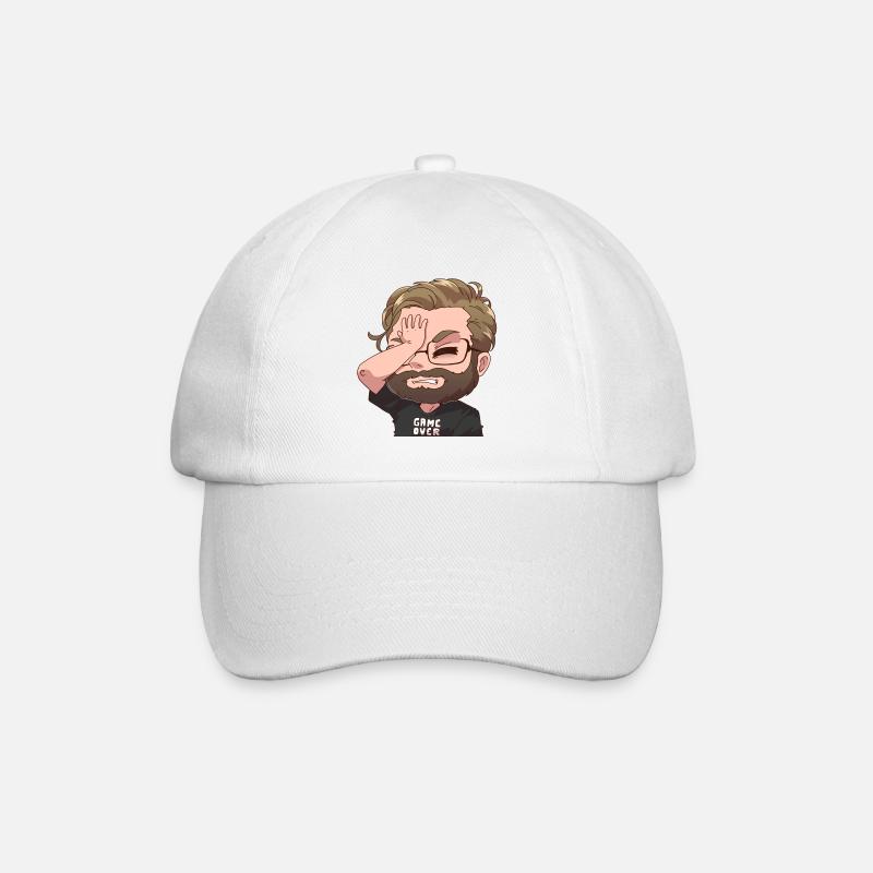 Facepalm Manny - Baseballkappe - Weiß/Weiß