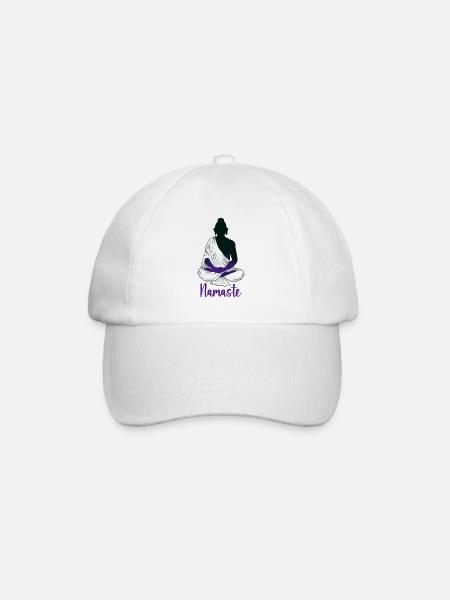 Bouddha yoga zen art - Casquette classique - blanc/blanc
