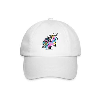 Illustration de licorne éclaboussure colorée - Casquette classique - blanc/blanc - Devant