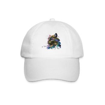Cat miaw love, cat lovers, miaw, meow - Baseball Cap - white/white - Front