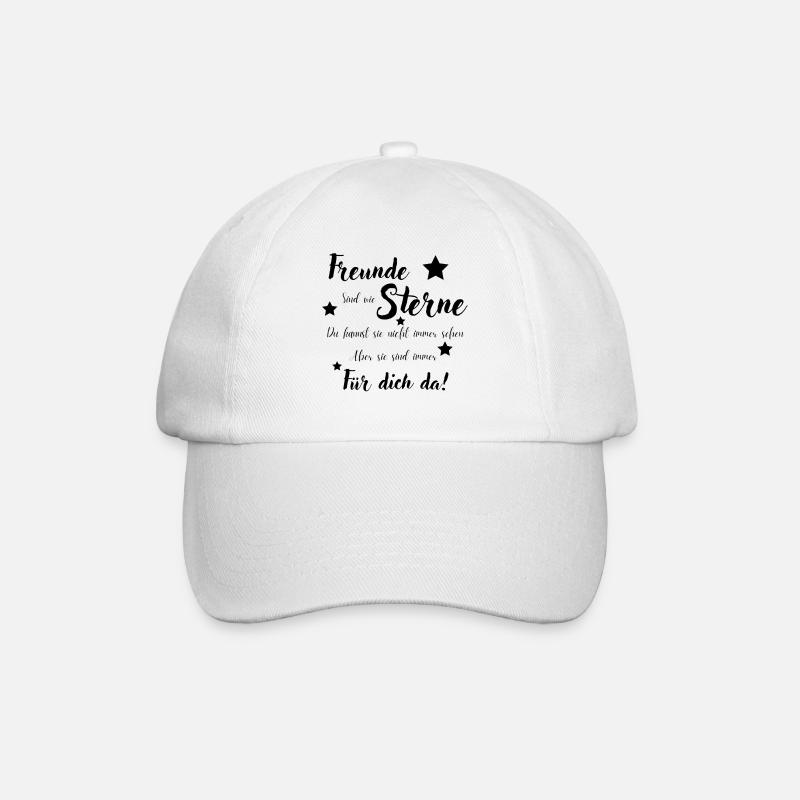 Freunde sind wie Sterne - Baseballkappe - Weiß/Weiß