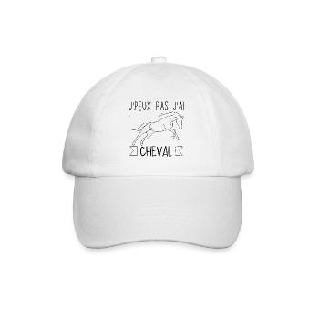 J Peux Pas J Ai Cheval - Casquette classique - blanc/blanc - Devant