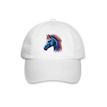Chevaux Cheval Tête de Cheval Amoureux Néon Coloré - Casquette classique - blanc/blanc - Devant