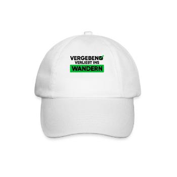 Wandern Wanderung Statement Wanderer Bergwanderung - Baseballkappe - Weiß/Weiß - Vorne