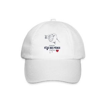 Joyeuse fête des pères papa. Bonne fête papa ! - Casquette classique - blanc/blanc - Devant