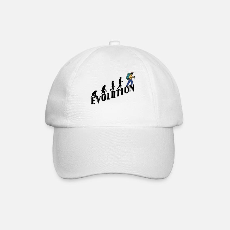 Wandern Evolution Wanderer Wanderung Klettern - Baseballkappe - Weiß/Weiß