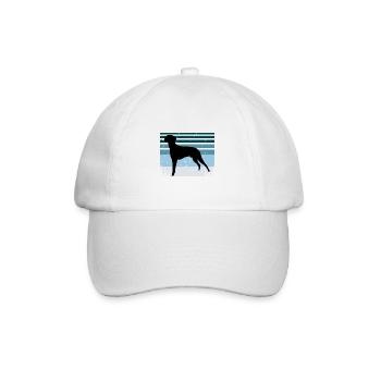 Braque Francais Dog Love Silhouette Vintage Sunset - Baseball Cap - white/white - Front