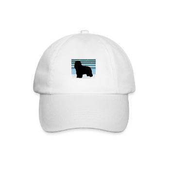 Briard Dog Lover Silhouette Vintage Sunset - Baseball Cap - white/white - Front