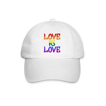 Love is Love, LGBTQ - Baseballkappe - Weiß/Weiß - Vorne