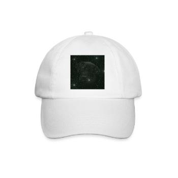 originelle geschenke, Labradorkopf nachtmuster - Baseballkappe - Weiß/Weiß - Vorne