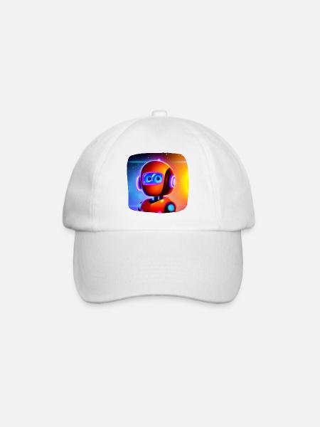 Copain robot amical dans l’espace - Casquette classique - blanc/blanc