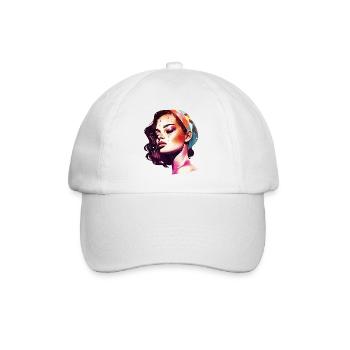 Vivid Artistic Woman Portrait - Baseball Cap - white/white - Front
